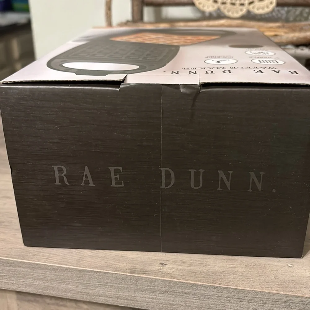 NIB Rae Dunn Non-Stick Waffle Maker and NWOT Syrup Pitcher